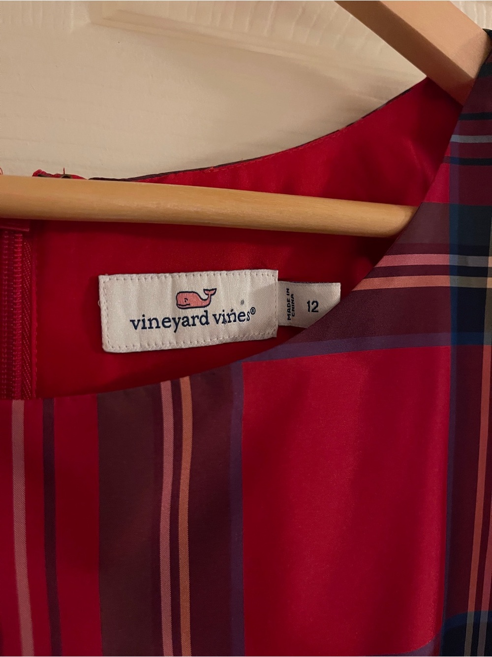 VINYARD VINES - Amelia Jolly Plaid Swing Dress - Picture 6 of 8